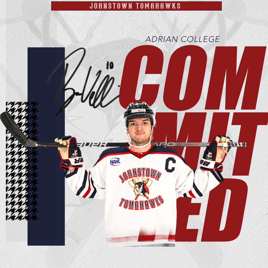 🚨Commitment Alert🚨 

The Captain Ryan Vellucci is headed to <a href="/ACbulldoghockey/">Adrian College Hockey</a> !!

More: johnstowntomahawks.com/johnstown-toma…

#LetsGoHawks