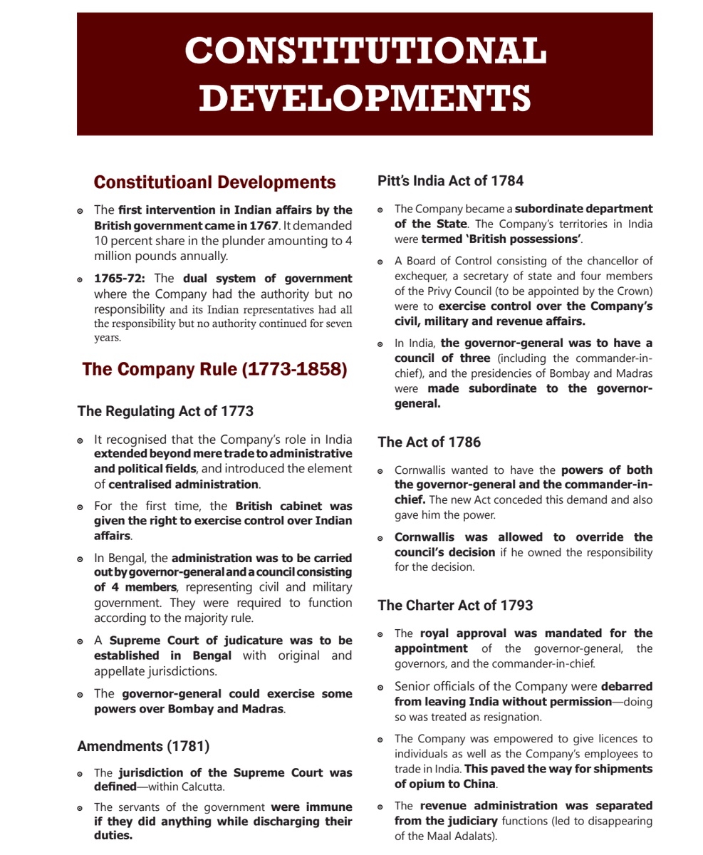 UPSC_Notes's tweet photo. 💥 Notes on Constitutional Development

A Thread 🧵

Credit ➡️ GS Score https://t.co/Id0wsO1Pnb