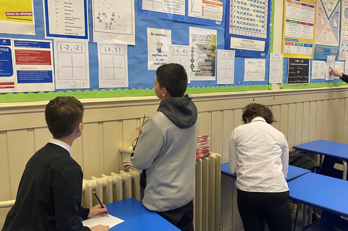 Mr W’s S2 had great fun working on a coordinates treasure hunt today in <a href="/ardacadmaths/">Ardrossan Ac. Maths</a> .  It got VERY competitive😂.  Well done to Leah, Jacob and Skye who were first to complete the challenge 👏👏👏
#funmaths