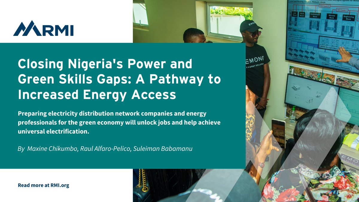 RMIAfrica's tweet photo. The workforce gap is slowing down the energy transition, but this is proof we can do something about it! ⚡
This article examines pathways to explore in #Nigeria to ensure no one is left behind.
#TrainForClimate
https://t.co/NScYRY59dO https://t.co/3urM4STYSS