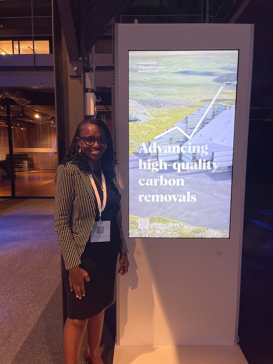Bilha_Ndirangu's tweet photo. Excited to showcase Kenya as a destination for DACCS at @Climeworks Direct Air Capture summit 2023 in Zurich, with the focus of the discussion on engineered high-quality carbon removal solutions. Looking forward to bringing this technology to Kenya and East Africa.
#DACSummit23 https://t.co/T343TWV2Aq
