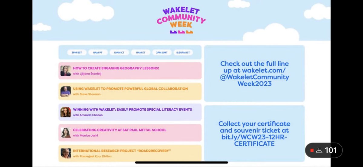 Waiting to present.. #Road2Recovery International Project using #Wakelet  as the collaboration tool for the TeleCollaboration project.. an hour to go… #WakeletCommunityWeek <a href="/wakelet/">Wakelet 💙</a> <a href="/kyteijas/">Teijas</a>