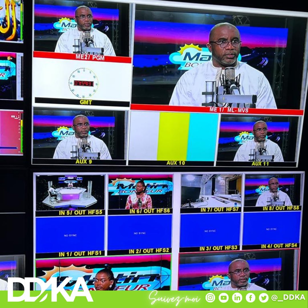 __DDKA's tweet image. Ultimes instants avant la prise d’antenne sur le plateau de #MatinBonheur animé par Astou Dione sur la #2STV. 

#DDKA