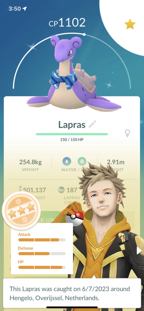 PogoDreamer's tweet image. Shiny Scarf Lapras from the field research! And Palossand in the Pokédex! 

-#Lapras
-#Palossand
-#PokemonGOApp