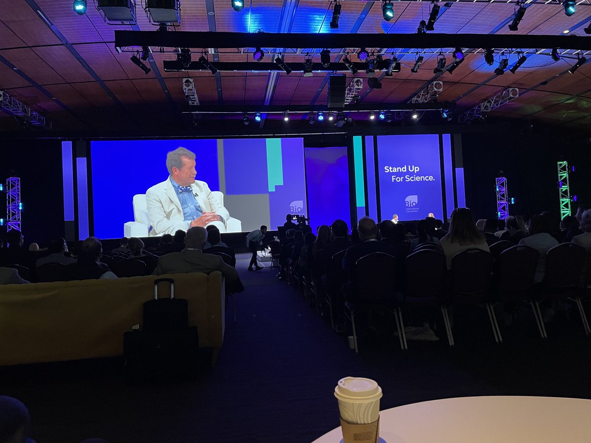FDA Commissioner Bob Califf on the stage at #bio. UCSF alum. 20k people at the conference in Boston.