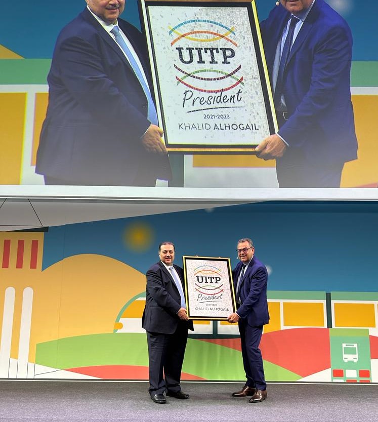 "Good things finish so fast unfortunately. It makes me proud to leave with a confidence and trust that there are more people to come, we are a great chain of leaders."

Outgoing UITP President, KHALID ALHOGAIL, gives his departing speech here at the Closing Ceremony of the
