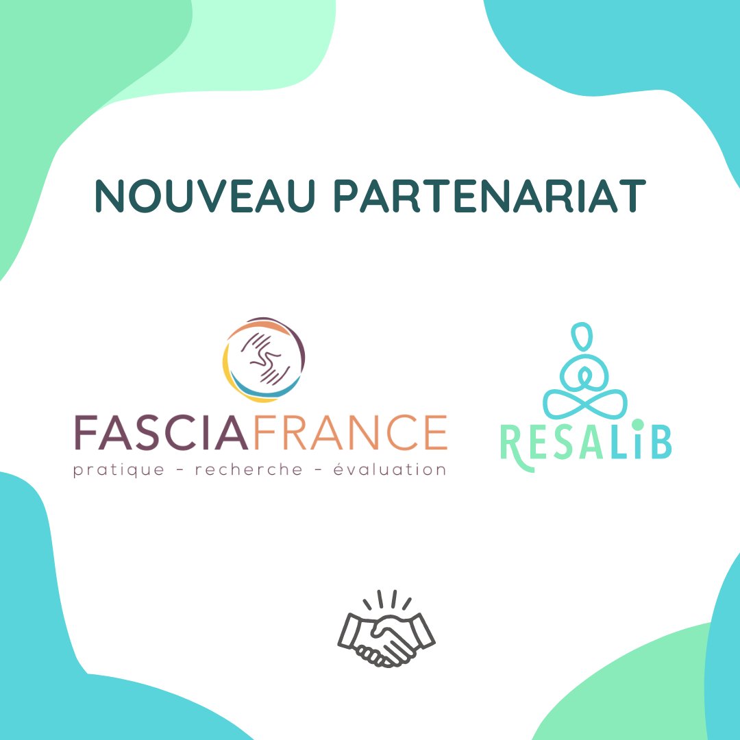 ResaLib's tweet photo. Resalib a le plaisir de vous annoncer un nouveau partenariat🤝avec FasciaFrance. 
Constituée il y a une vingtaine d’années et avec cette mission de promouvoir la fasciathérapie auprès du grand public, des professionnels de santé et des chercheurs. https://t.co/vPYI7s71fA