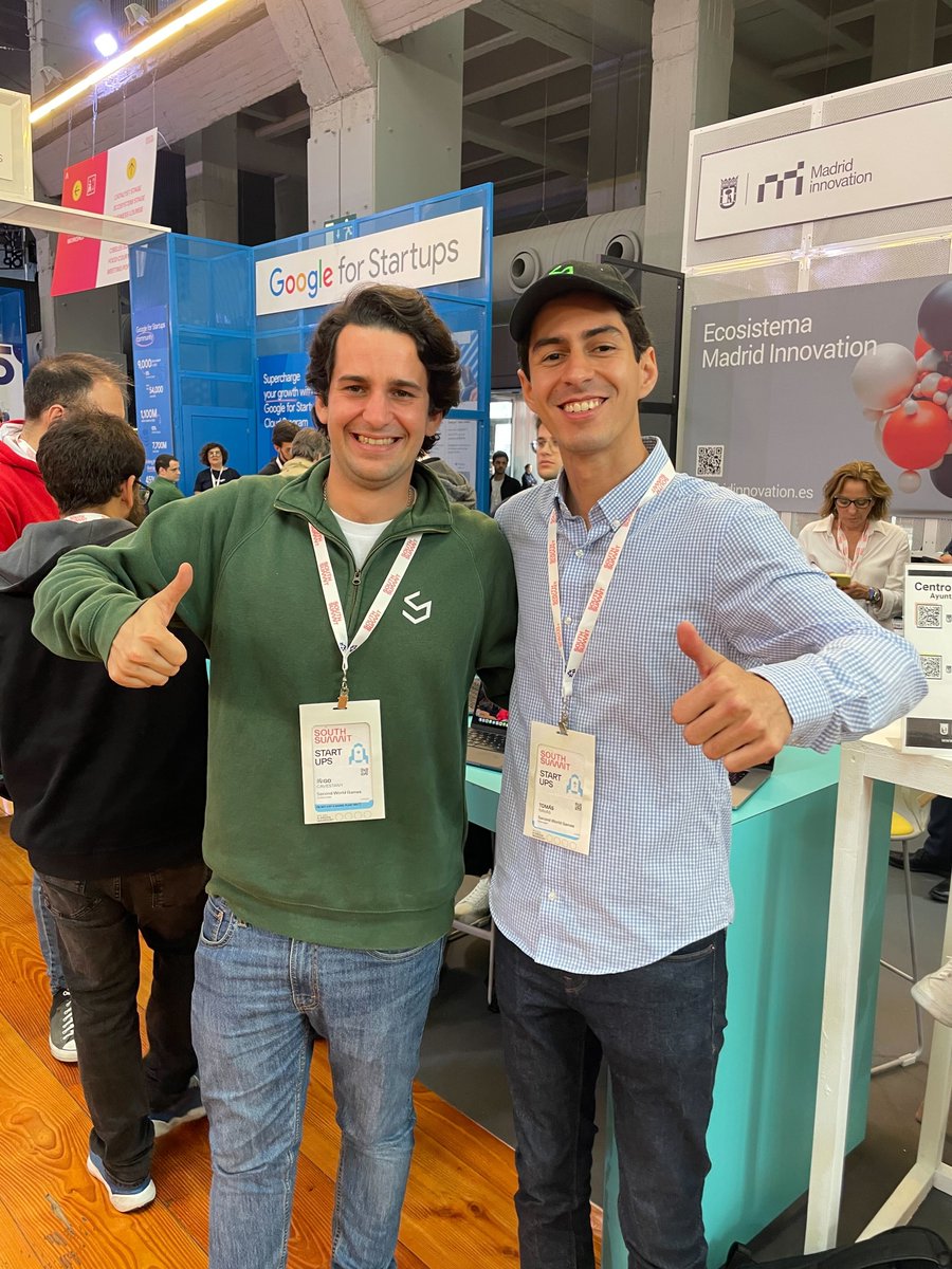 SecondWorld_io's tweet photo. @inicavest & @cryptom234 representing @secondworld_io at @south_summit
Visit us in the @madridinnova stage, thanks to @madridingame for the invitation!
๐๐๐
#Time2Play #PlayWithoutLimits #MadridInGame #SecondWorldGames #BallGuys #SouthSummit23 https://t.co/X52Zf9PVkb