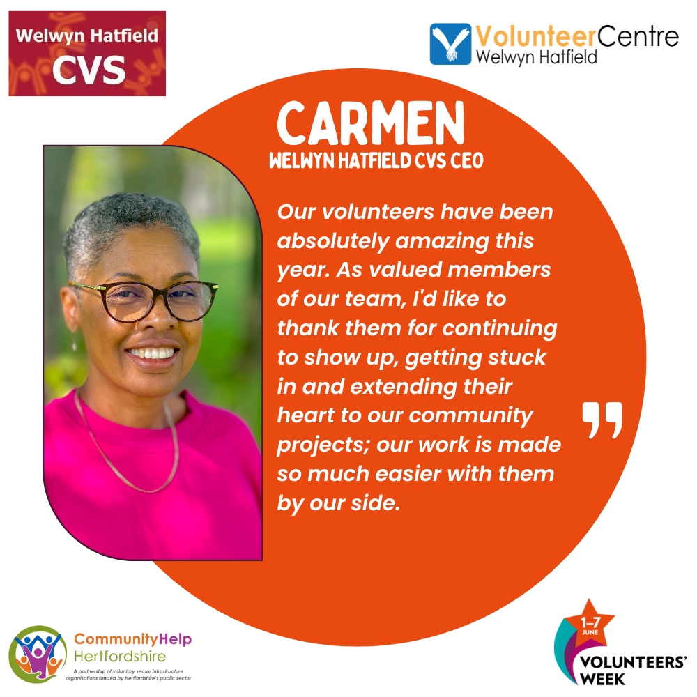 Today we thanked our volunteers at our annual Volunteers Thank You event. 
Carmen our CEO would like to extend that thanks to all of our volunteers who were unable to attend. 

#VolunteeringWelHat #ReadyToInspire #WHCVS #VolunteerCentre #VolunteersThankYou