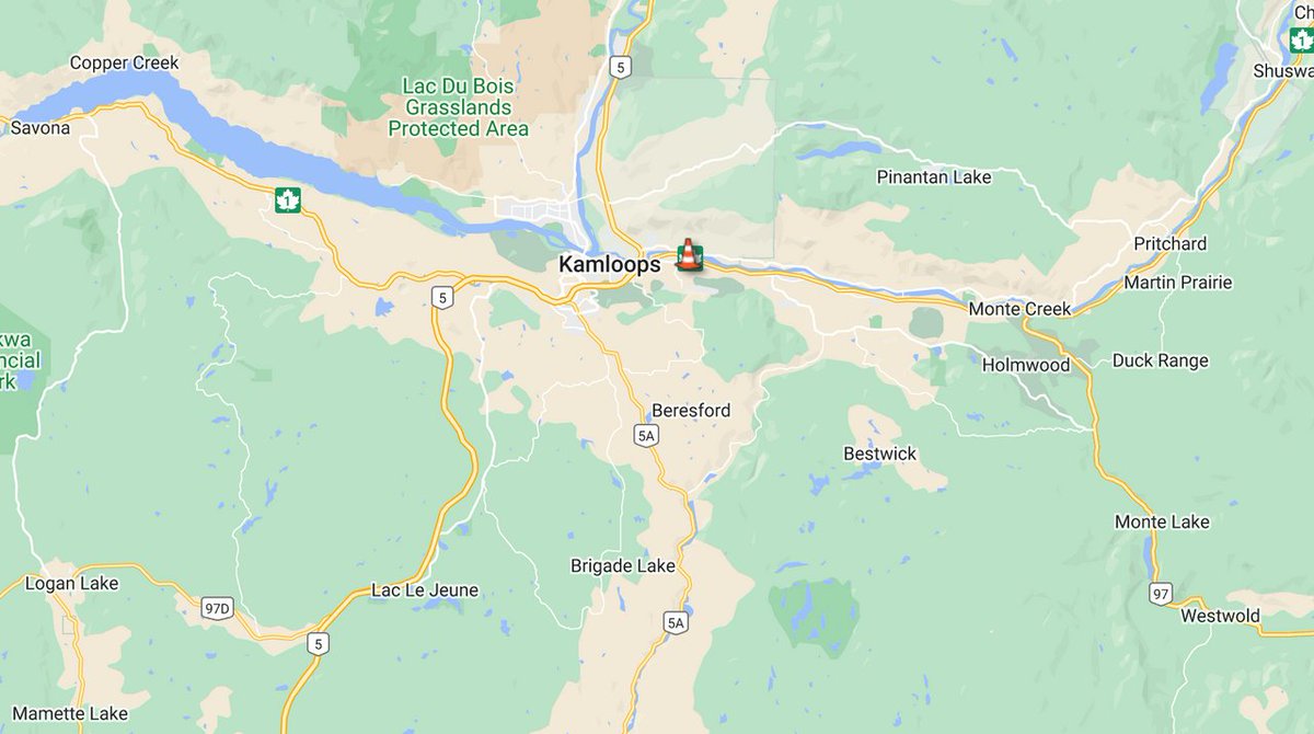 🚫 Crews are conducting road maintenance work on East Shuswap Rd, 7.8 kms east of #BCHwy5,  today - Thurs. The road will be closed 7AM - 6PM.