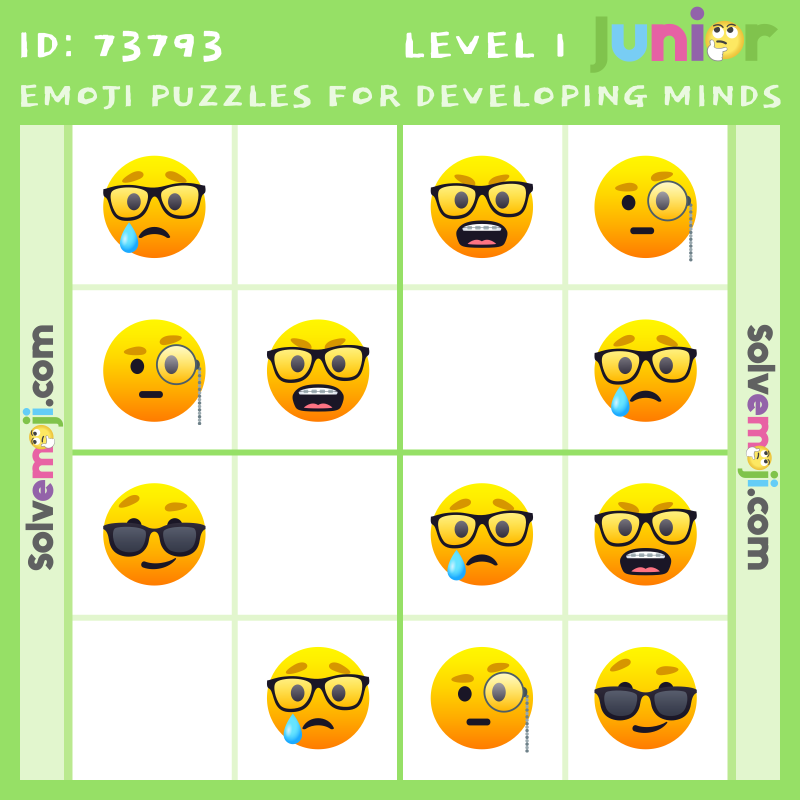 solvemoji's tweet image. Download all puzzles &amp;amp; solutions online! Try this emojidoku puzzle!

solvemoji.com
#solvemoji  #sudoku #emojis