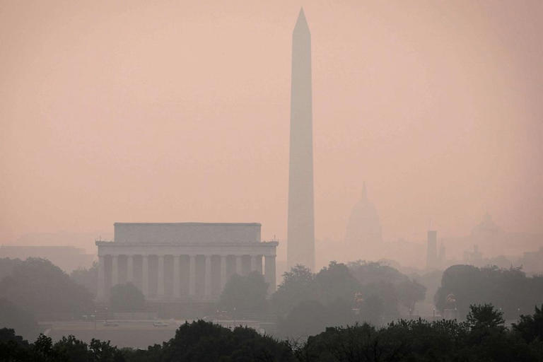 TeahCartel's tweet photo. Washington, D.C., public schools have canceled all outdoor activities, including athletic games, for Wednesday due to the poor air quality.

A "Code RED Air Quality Alert" has been issued for the nation's capital. https://t.co/ozRMh7p0mU
