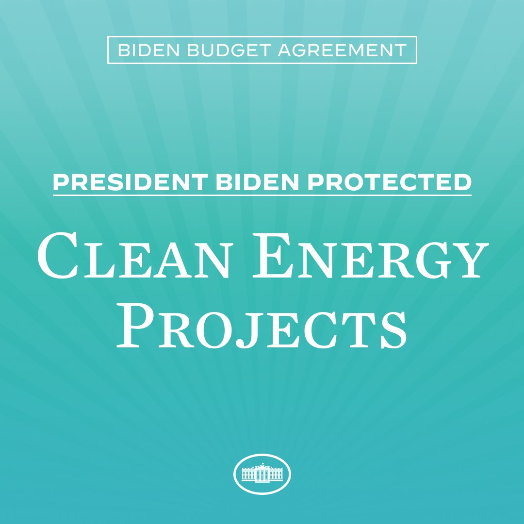 Our final bipartisan budget agreement allows us to bring clean energy projects online faster while continuing to protect our environment.