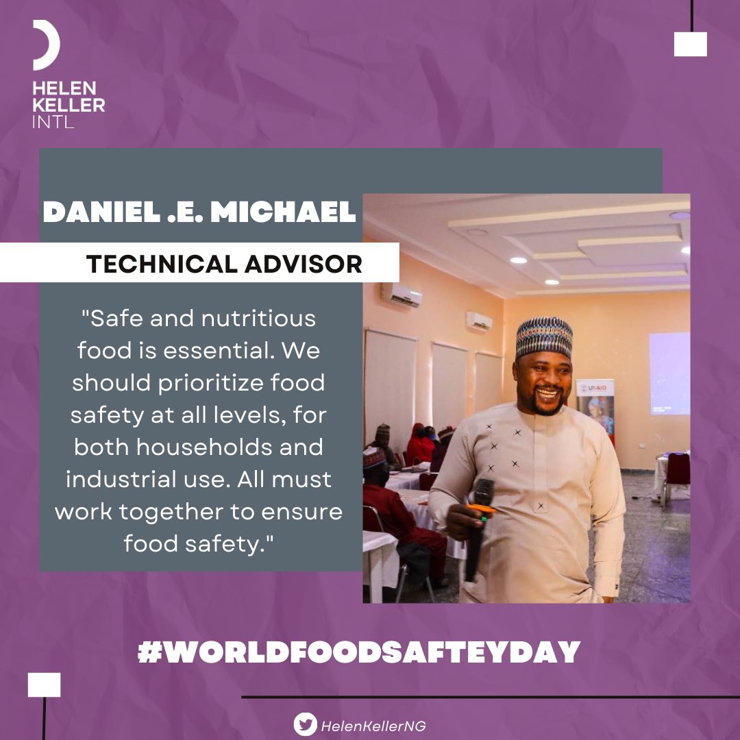 “Safe and nutritious food is essential. We should prioritize food safety at all levels, for both households and industrial use. All must work together to ensure food safety.”
-Daniel .E. Michael 

#WorldFoodSafetyDay2023 #FoodStandardsSaveLives