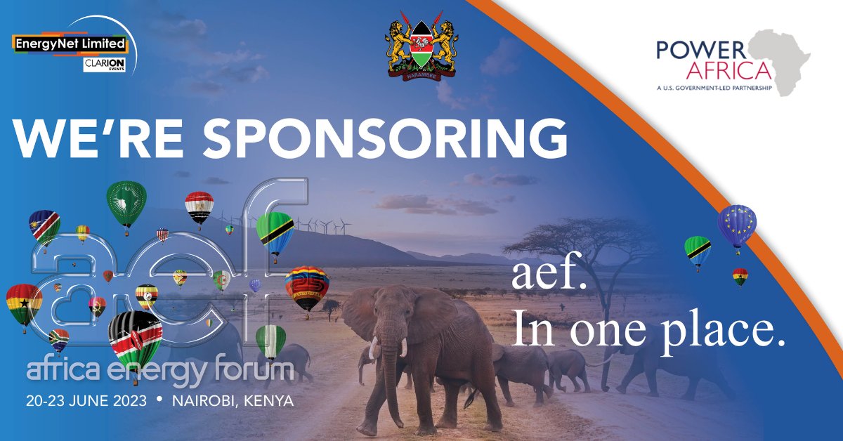 EVENT | We can't wait to be at @EnergyNet_Ltd's #aef23 in Nairobi 🇰🇪

📅 June 20-23 

Don't miss our #PoweringPotenial panel on 6/21!

Our experts will also be on stage through the event.

🔵 Check out the agenda & REGISTER: ow.ly/4bET50OHGyB

#PowerAfrica #AfricaForAfrica