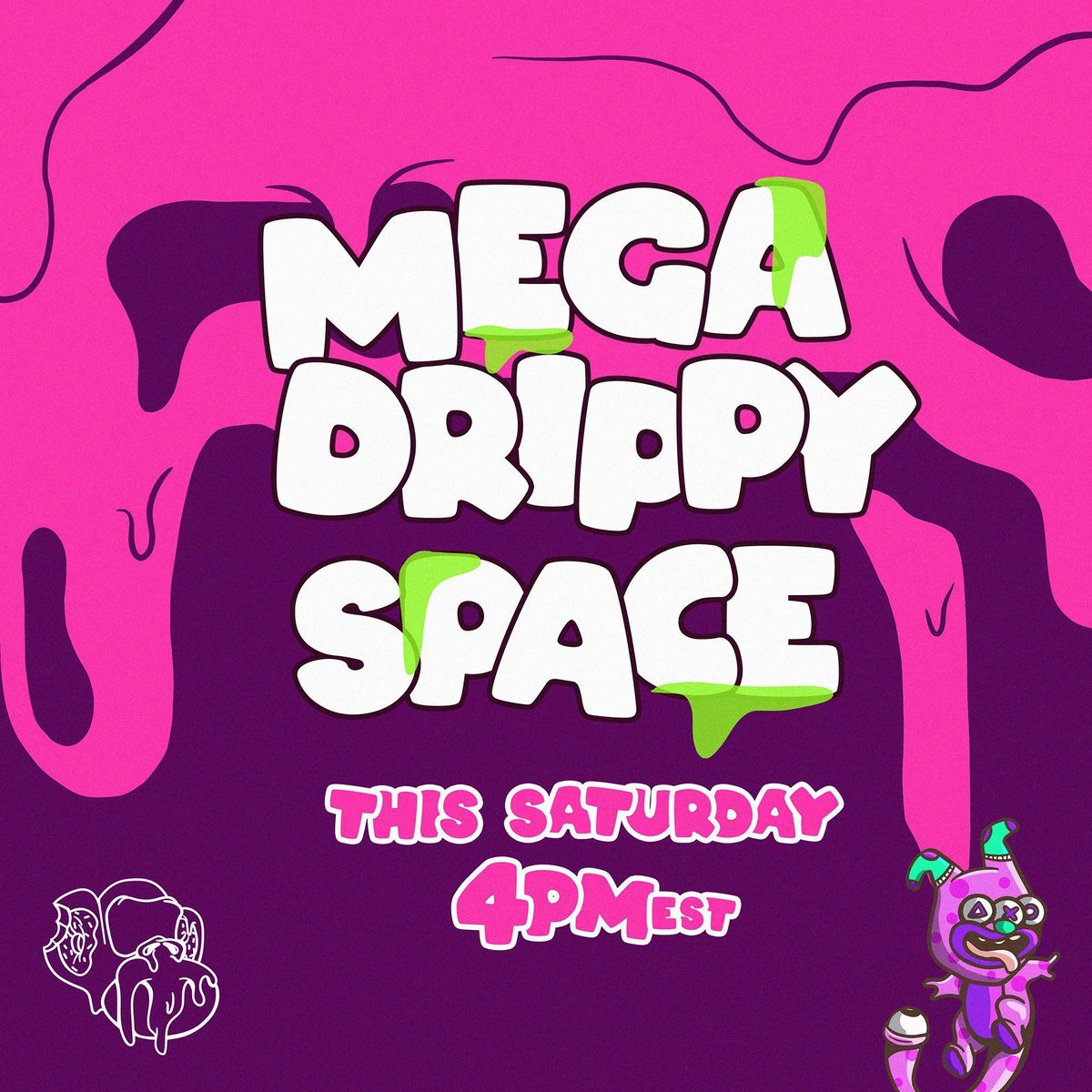 FunApes_NFT's tweet photo. Mega Drippy Space Saturday at 4PM EST🐒

Giving away $100 on this tweet
🐒Follow @holder_liz @jahncrypto @OutThereArtNFT 
🐒RT + TAG 3

Be in this space 👇
https://t.co/lbkQzcn0nS https://t.co/UGLIVc731i