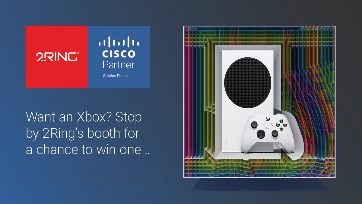 Want an #Xbox? Stop by #2Ring's booth in the #Collaboration village during #CiscoLive for a chance to win a Series S console! 😊 Best of luck! #CCTR #WxCC #WebexContactCenter #WebexCC #ContactCenter #UC #UCOMS #CiscoLive2023 #CLUS #ContactCenterSolutions #CiscoCC #CiscoPartner