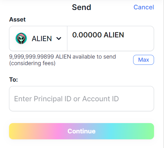 To celebrate the launch of $ALIEN we are giving away  69 $ALIEN to everyone that drops their address in the comments! 🎉
 
✅ Canister ID: y5xtz-dyaaa-aaaan-qduxq-cai
✅ Token Standard: DIP20
✅ Tradeable on <a href="/ICPSwap/">ICPSwap #DFINITY</a>