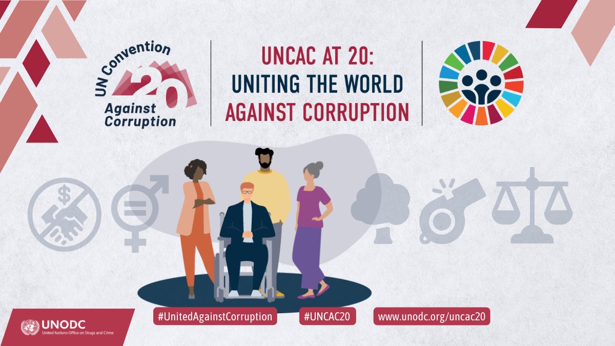 Every act of corruption erodes trust, hinders development, & affects the most vulnerable in society.

It's time to break the cycle. Join hands with @UNODC & be part of the solution. Together, we can build a world where honesty & integrity prevail.#UnitedAgainstCorruption #UNCAC20