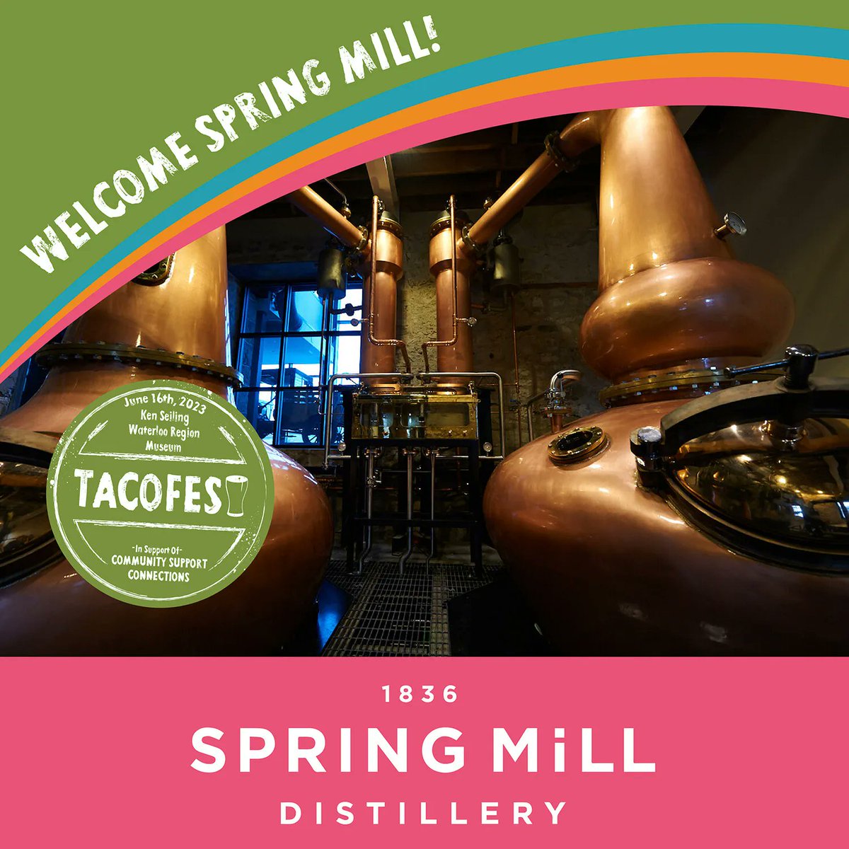 TacofestWR (@tacofestwr) on Twitter photo Get ready to have a blast! 🥳 Guelph's <a href="/SpringMill1836/">Spring Mill Distillery</a> will be bringing their premium beverages to the 10th annual Tacofest. Thank you, Spring Mill, for joining us in raising money for Community Support Connections (<a href="/cscmow/">Community Support Connections</a>). #WrTacofest #KwAwesome #Cambridge #Guelph Get ready to have a blast! 🥳 Guelph's <a href="/SpringMill1836/">Spring Mill Distillery</a> will be bringing their premium beverages to the 10th annual Tacofest. Thank you, Spring Mill, for joining us in raising money for Community Support Connections (<a href="/cscmow/">Community Support Connections</a>). #WrTacofest #KwAwesome #Cambridge #Guelph