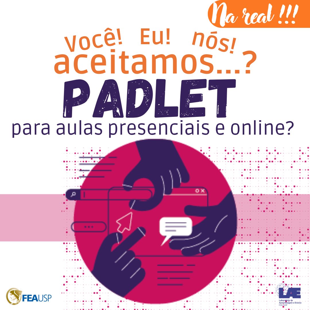 LAE_FEAUSP's tweet photo. Julia, Andréa e Adriana explicam o Padlet passo a passo, com uma linguagem leve para que estudantes e professores possam conhecer essa ferramenta, e utilizá-la estrategicamente em sala de aula.

Leia o texto no nosso e-book, pág. 86.
Link e-book: https://t.co/5UYY5Dvfhs https://t.co/kz8JHftczG