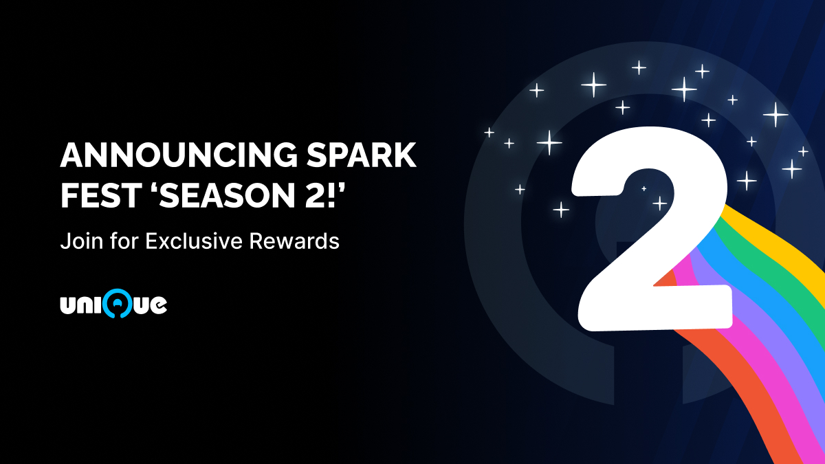 Unique_NFTchain's tweet photo. Spark Fest season 1 was so nice we had to do it twice! 😍

✨ Introducing ‘Spark Fest Season 2!’ ✨

Following our hugely successful season 1 on @zealy_io, season 2 offers $1000 rewards in $DOT.

Join now: https://t.co/XrOujhMOh1

Learn more⤵️
https://t.co/WZ4SGHDN3Q