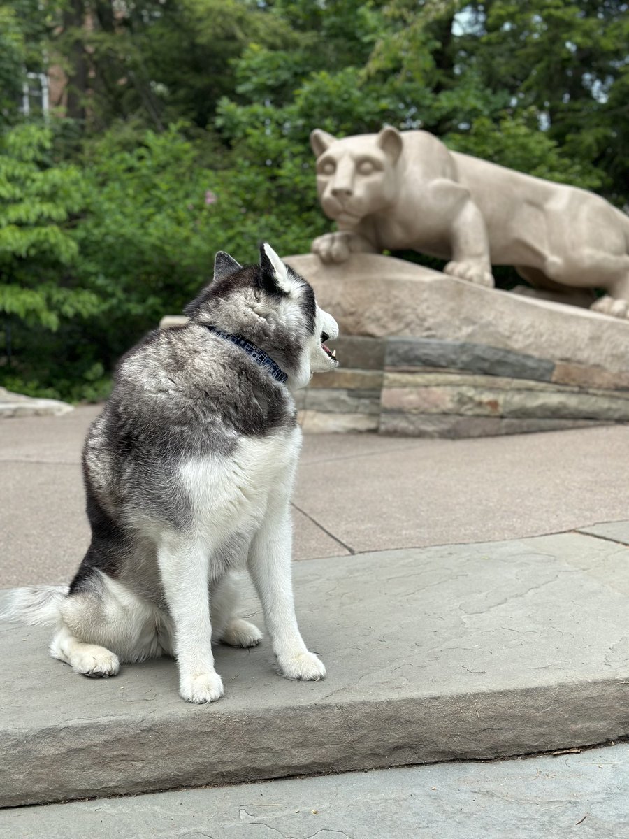 When sneaking into the enemy’s territory one must always watch their back. 
@PennState #familyreuinions #summertravel #roadtrip