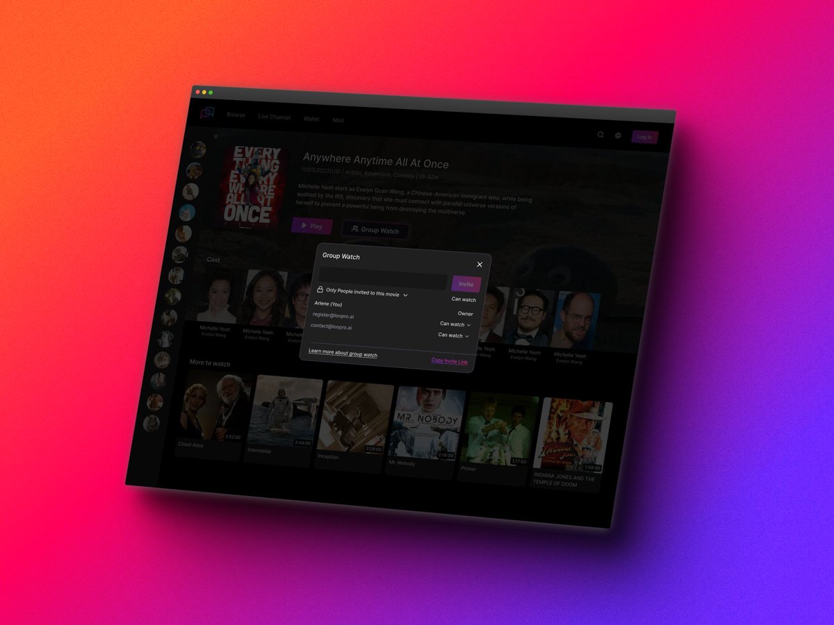 web3_bar's tweet photo. 🙉#Apple might have released its SharePlay at #WWDC23 . But we have group watch available for you and your friends right now at https://t.co/SNw6UBpW4v 📺📺📺

#Web3Gaming #Netflix #movies #blockchain #Bitcoin #technology #tech https://t.co/7vbbDQUow5