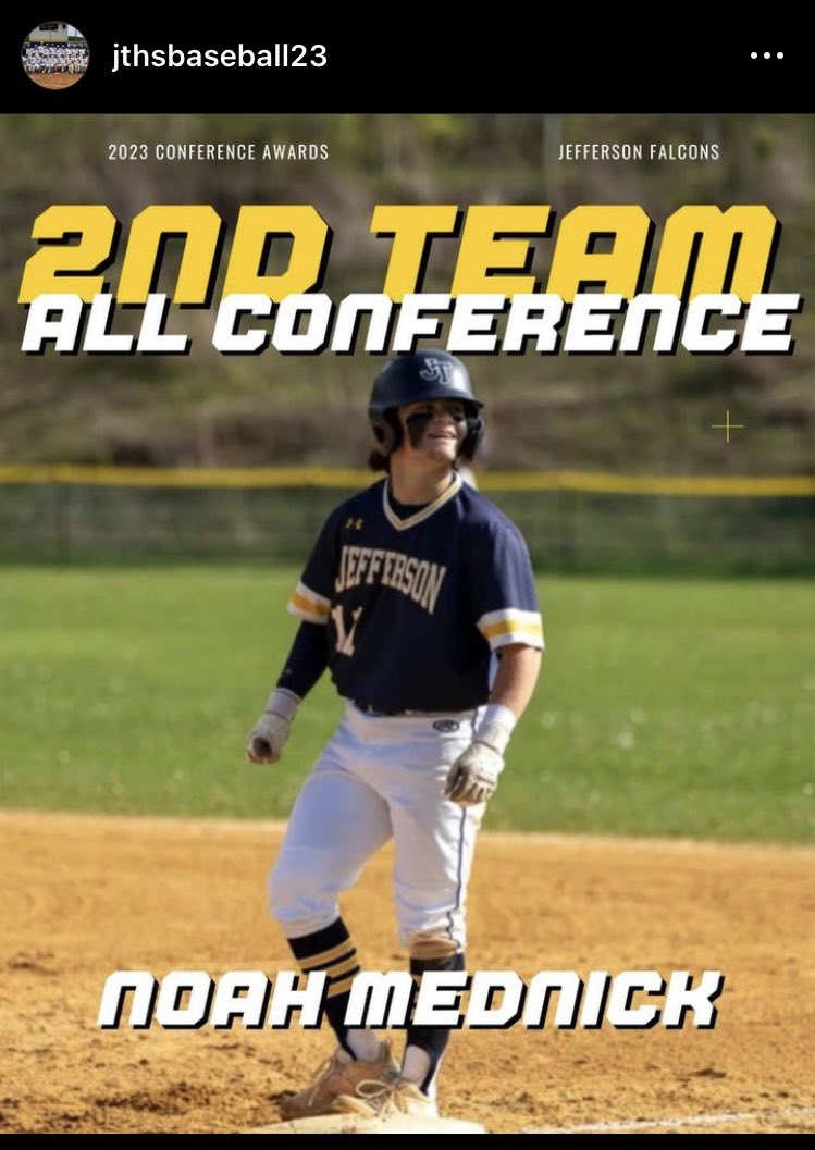 Noah Mednick (@nmednick) on Twitter photo Honored to have been selected to the NWJAC All-Conference 2nd Team, and proud to be a part of the <a href="/Jeffersonbaseba/">JTHS Baseball</a> program. Looking forward to continuing my development with the <a href="/Djacksbaseball/">Diamond Jacks Baseball</a> and <a href="/TotalArmCare/">Total Arm Care</a> program this Summer and Fall. Honored to have been selected to the NWJAC All-Conference 2nd Team, and proud to be a part of the <a href="/Jeffersonbaseba/">JTHS Baseball</a> program. Looking forward to continuing my development with the <a href="/Djacksbaseball/">Diamond Jacks Baseball</a> and <a href="/TotalArmCare/">Total Arm Care</a> program this Summer and Fall.