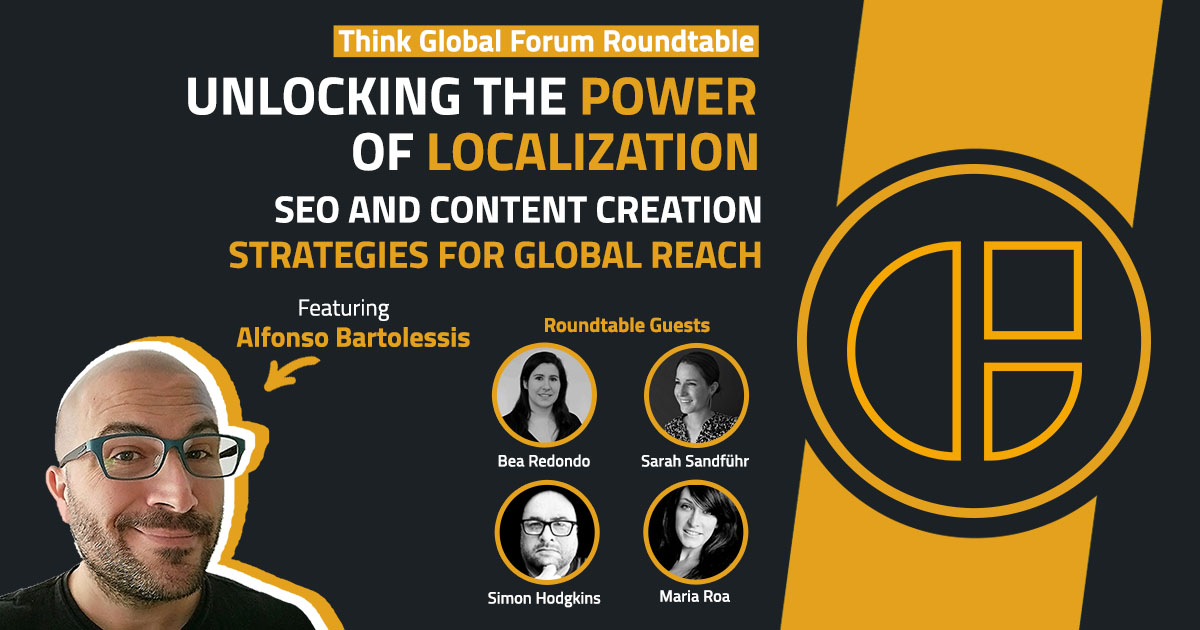 Join us for the Think Global Forum Roundtable on Unlocking the Power of #Localization: #SEO and #ContentCreation #Strategies for #GlobalReach, on Wednesday, June 14, 2023, at 4 PM (GMT+1). Register now: thinkglobalforum.org/tgf-roundtable…  #ThinkGlobal
