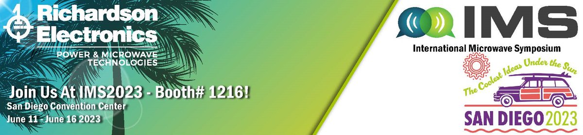 Richardson Electronics - Power &amp; Microwave Technologies will be at IMS next week! Stop by booth #1216 to say hello to our team and learn more about our product portfolio! 

ims-ieee.org/conferenceexhi…