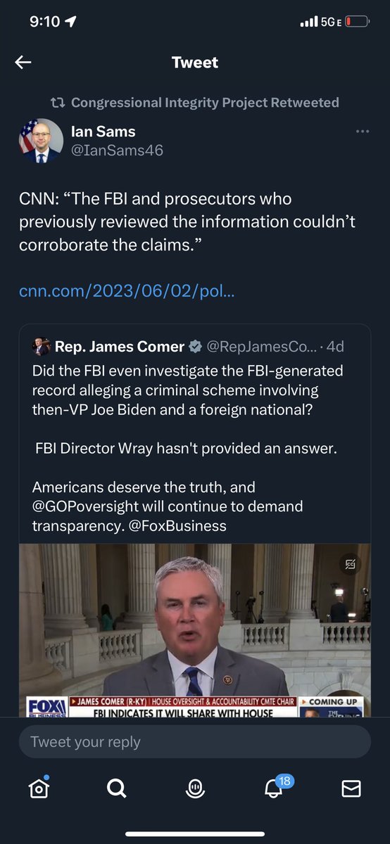 AG Bill Barr just confirmed that <a href="/RepRaskin/">Rep. Jamie Raskin</a> and White House Spokesman <a href="/IanSams/">Ian Sams</a> LIED

The White House used liberal media and Raskin to spin a false narrative as seen in Sams’ dishonest tweets

The bottom line: THE FBI NEVER INVESTIGATED THIS ALLEGATION; The Oversight Committee is