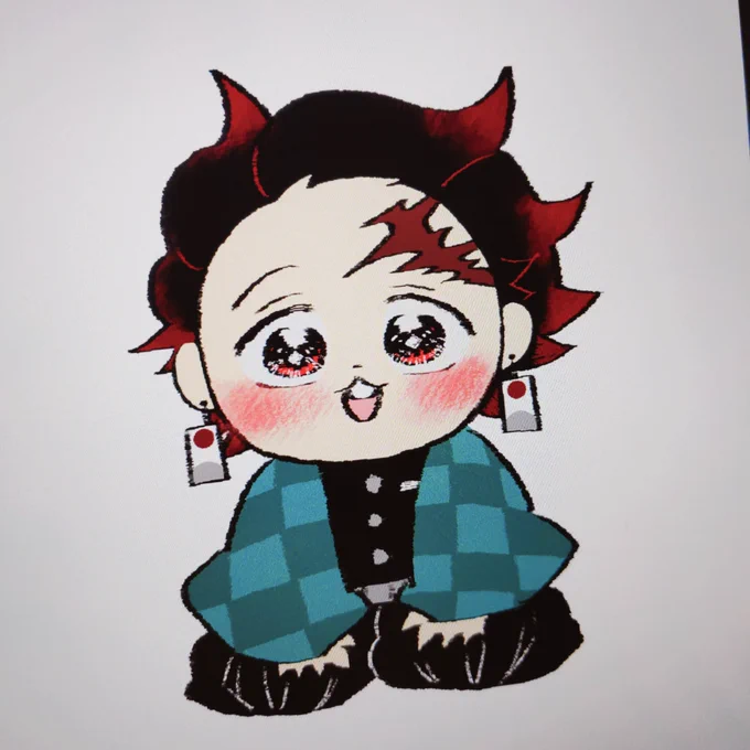 このたんじろをベースにぎゆーさんも描こうとしてるんだけど、途中経過かわいすぎるな?? 