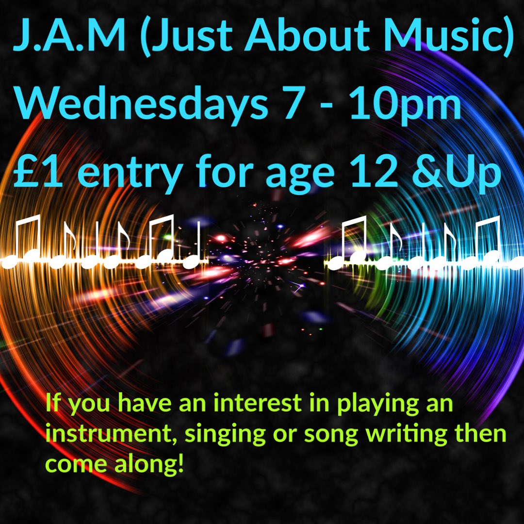 MAYDS4's tweet photo. J.A.M tonight and a reminder for the Glow Party Sessions tomorrow night! 😀 https://t.co/0zMY933Fr5
