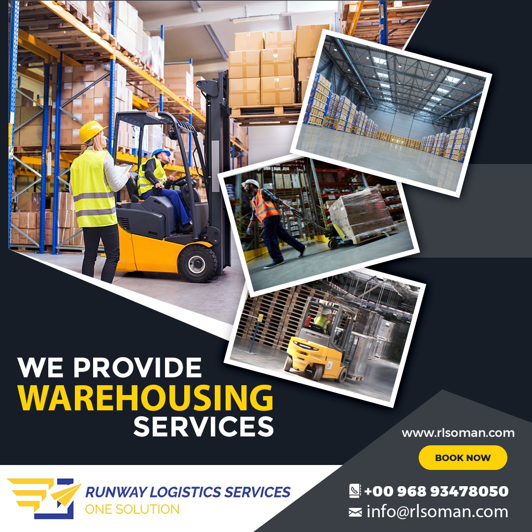 RunwayServices's tweet photo. We provide Warehousing Services in the Sultanate of Oman
Call us: 0096893478050
Mail: info@rlsoman.com

#runwaylogisticsservices #logisticservicesoman #warehousing
#seafreightservices #doorstepdelivery #oman #omanlogistics #omanlogisticscenter #muscatlogistics #warehouse https://t.co/YDjVPywTHk