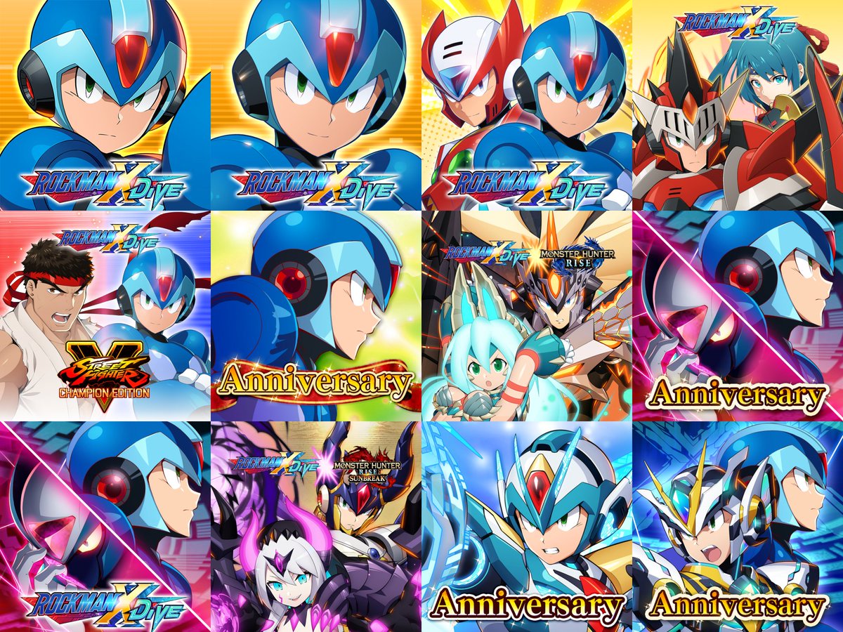 From 'Closed Beta Test' till the 'End of Service' announcement, here is every app icon used ever in Rockman X DiVE!