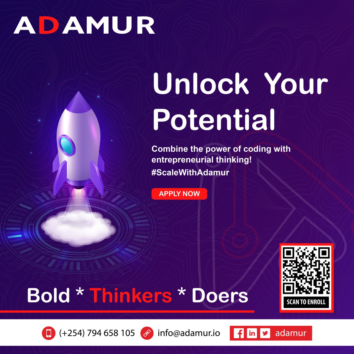 Unlock Your Inner Techpreneur: Let Adamur Guide You Towards a Future of Innovation and Success.
#InspireInnovation 
#TechPlusEntrepreneurship
#LeadDigitalTransformation
 #BreakingBarriers 
#CreateSolutions 
#Adamur