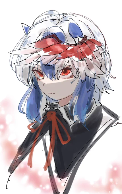 睨む