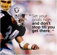 Set your goals high. #BoJackson #Quotes @NFL #SundayMotivation #SundayThoughts #WeekendWisdom🚀🚀 #NFLDraft? #FutureofFootball #NFLCombine #NFL360 #SaluteToService #MentalHealthAwareness  
Original: jamesvgingerich