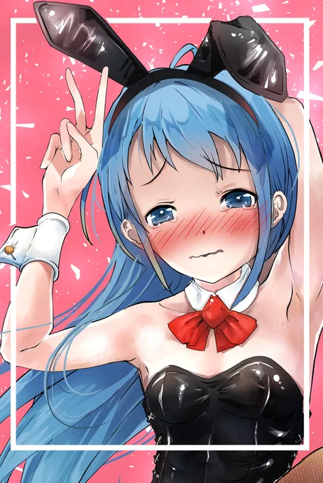 【Skeb依頼絵】恥じらいバニー五月雨ちゃん ご依頼ありがとうございました! #艦これ #五月雨 #バニーガール