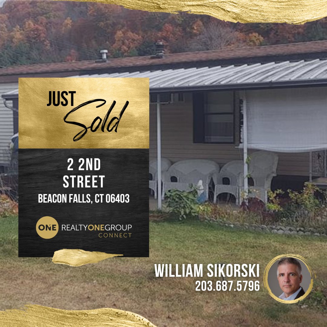 Another ONE Sold by William Sikorski! Congrats to you & your clients! ☝️🙌
#JustSold #Realestate #BeaconFalls #rogconnect #one #Openingdoors facebook.com/10167295951189…