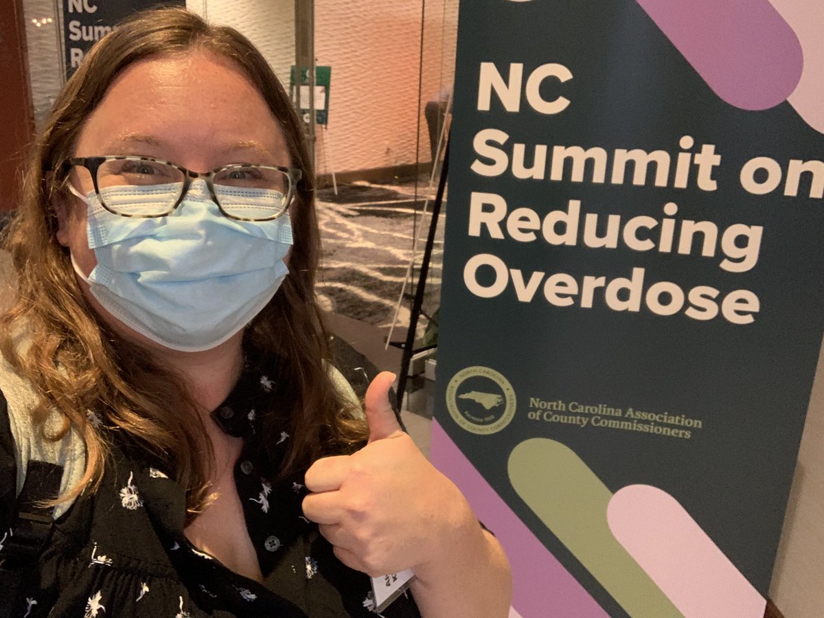 I’m so excited to be at the #NorthCarolina Summit on Reducing #Overdose and being in community with the amazing people working across NC to end the #overdosecrisis. #NCSORO @NCACC