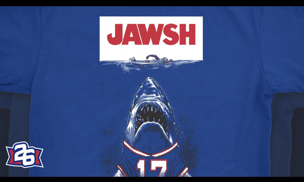 🚨 GIVEAWAY TIME 🚨 

I’m teaming up with 26 Shirts to give away this🔥 JAWSH T-Shirt to one Bills fan.

All you have to do is:

1. Follow <a href="/HOFSteveTasker/">Put Steve Tasker in the Hall of Fame</a>
2. Follow @26Shirts
3. Retweet this tweet

Winner announced next Saturday!

#BillsMafia