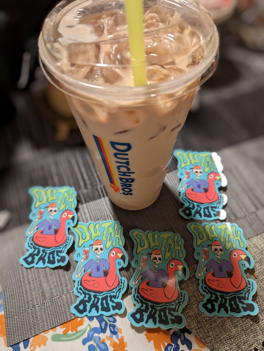 GRANDMASBOY210's tweet image. Had to do my daily routine.
#Stickerdrop #DutchBros