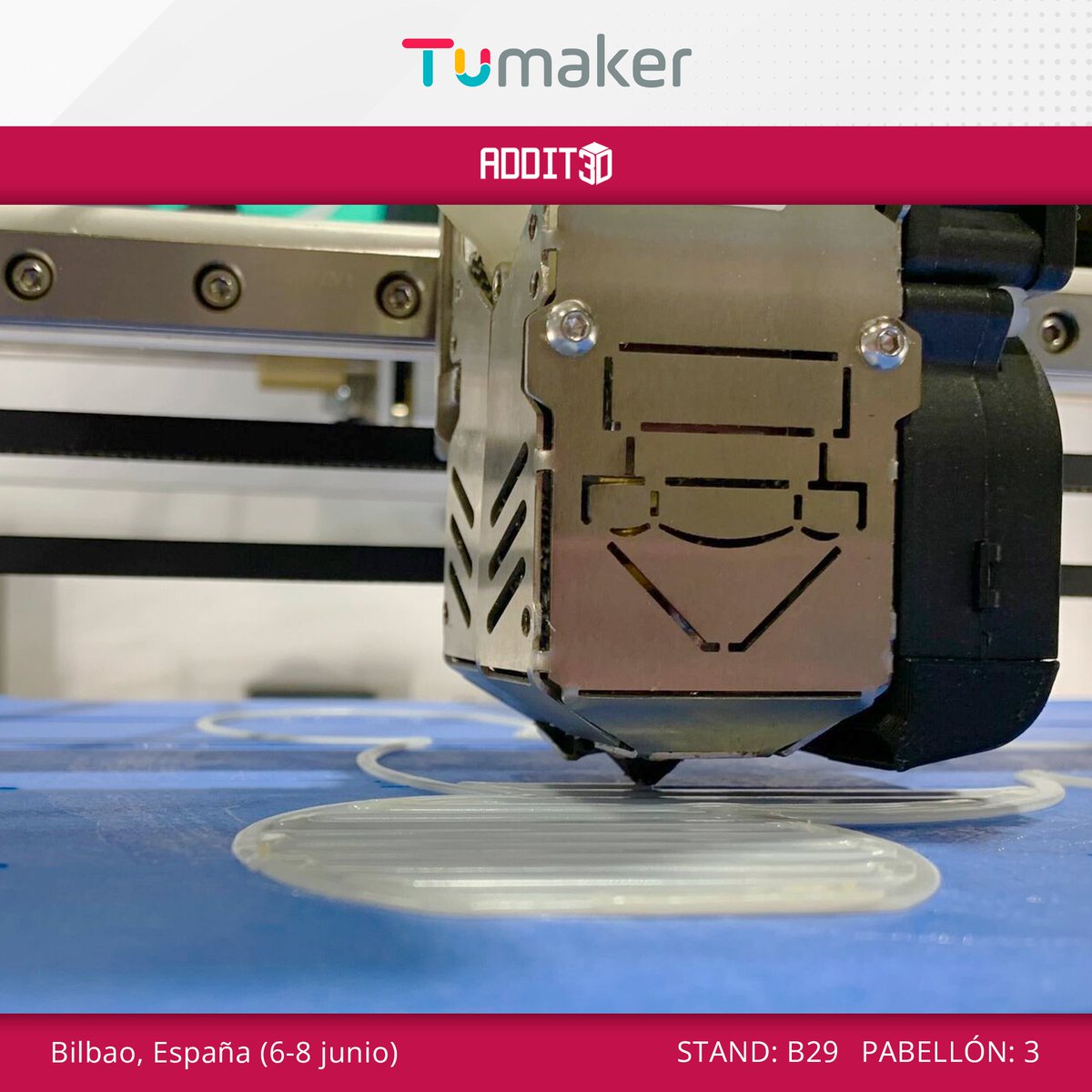 Tumaker3D's tweet image. Los equipos Tumaker siguen en funcionamiento en #ADDIT3D.

No podemos pasar por alto la acogida que está teniendo nuestra gama de impresoras 3D personalizadas con cabezal de #pellets.

Descubre esta tecnología en el stand B29 o visita nuestra web: tumaker.com