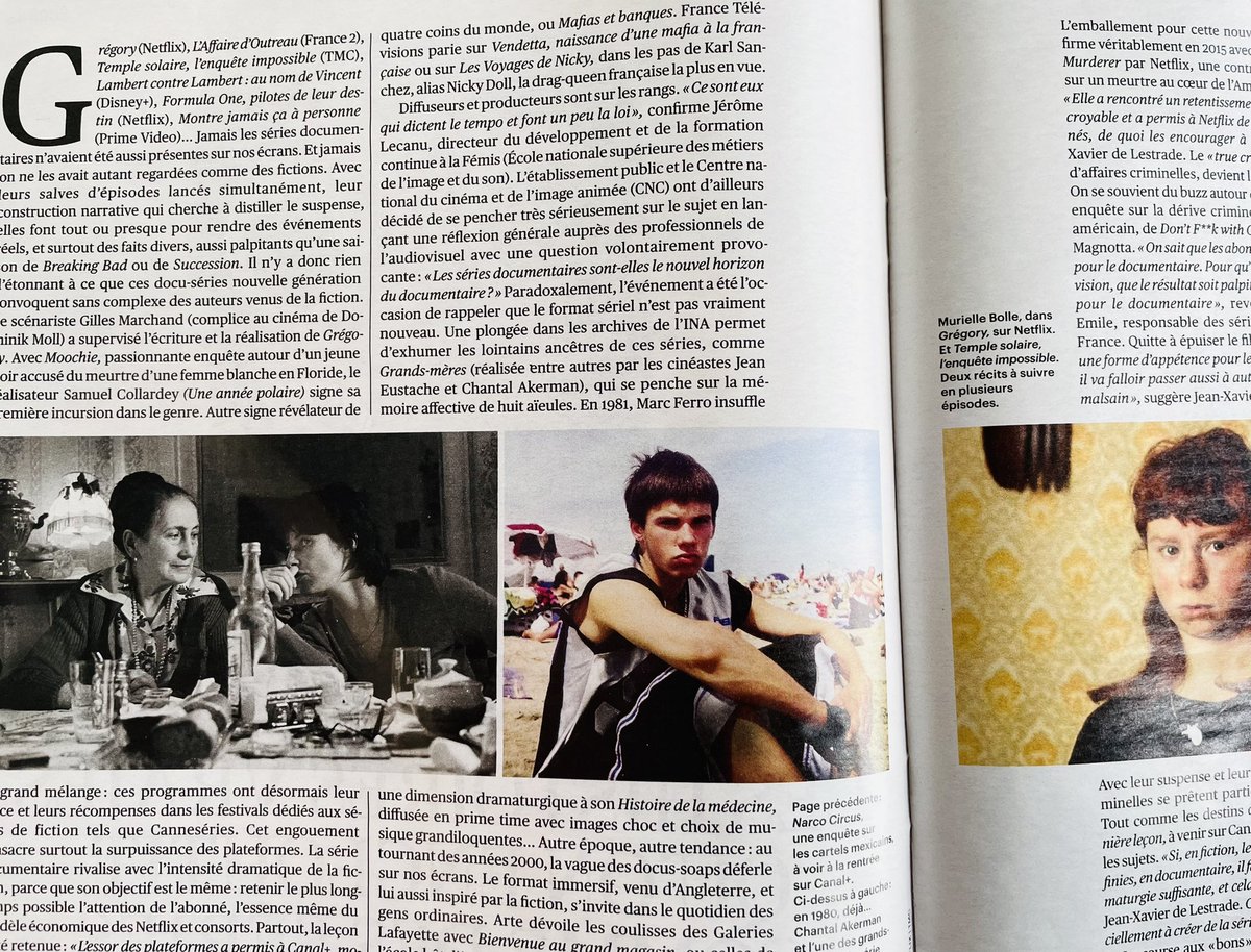 PaulineBaduel's tweet photo. « Ces histoires vraies qu’on engloutit comme des séries » article @Telerama dans lequel est mentionné l’une des ancêtres des séries doc : la collection « Grands Mères » avec #Akerman #Eustache (production Jean Frapat).Elle est disponible en intégralité ici https://t.co/Jrr12URe2e https://t.co/Jsw5n5BGRy