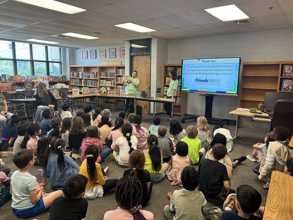 Thank you Quince Orchard Public Library for the awesome visit! Our Dolphins are so excited for #SummerReading! #AllTogetherNow <a href="/MCPL_Libraries/">Montgomery County Public Libraries (MD)</a> @TravilahES <a href="/MCPSSLMP/">MCPSSLMP</a>