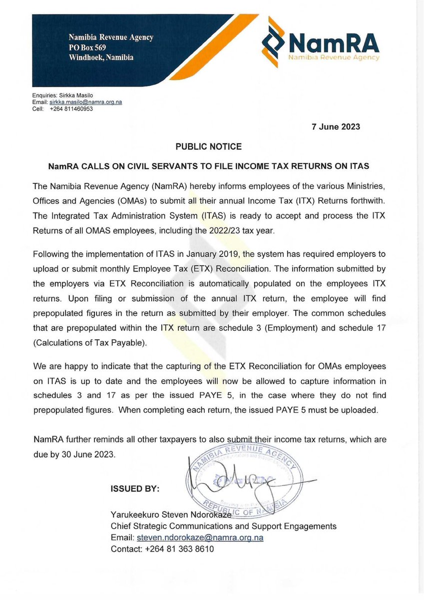 Namibia Revenue Agency On Twitter Public Notice NamRA Calls On namibia-revenue-agency-on-twitter-public-notice-namra-calls-on