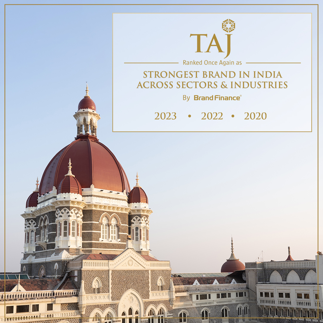 We are delighted to share that Taj has been recognised as India’s Strongest Brand for the third time by Brand Finance India 100 Report 2023.