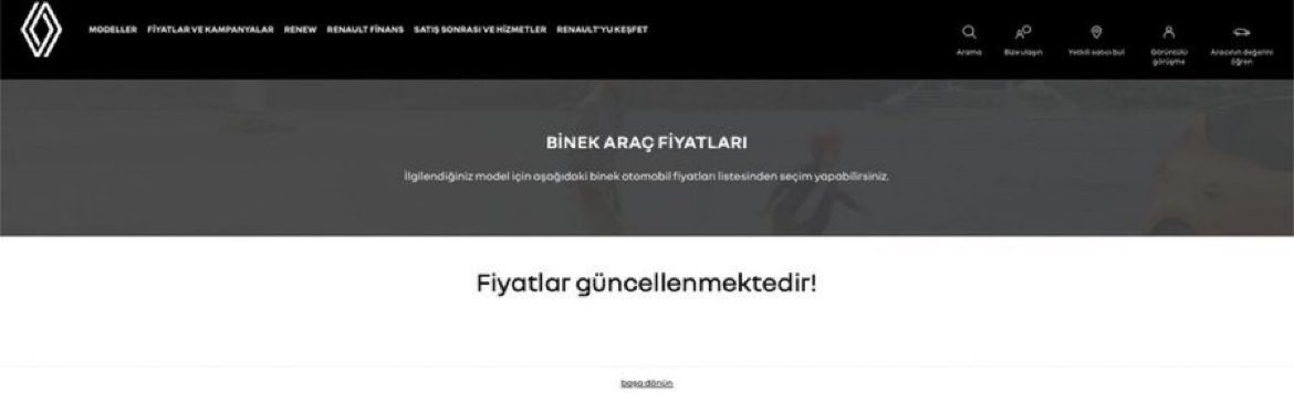 Renault, ani yükselen döviz kurları sonrası fiyatları güncelleme kararı aldı.